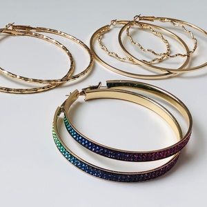 Three Hoop Earrings for the price of one!!! FIRM